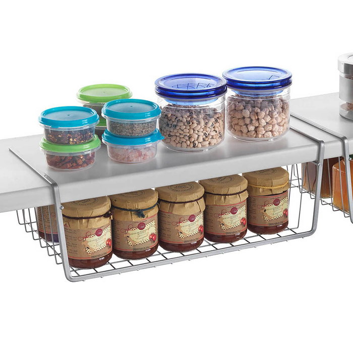 Confortime Cesta para Estante de Cocina Grey 40.5 cm (12 Unidades)