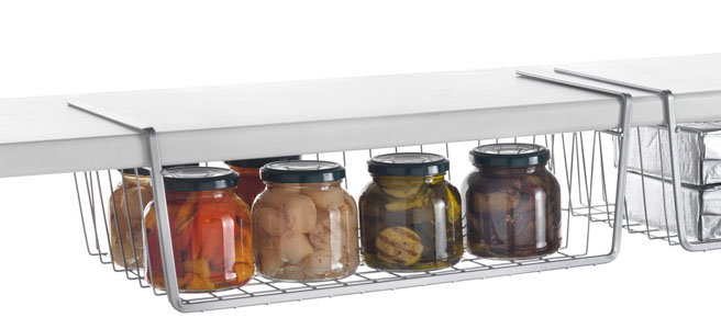 Confortime Cesta para Estante de Cocina Grey 40.5 cm (12 Unidades)