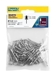 Remaches Rapid Remachadora Ø3,2/ 8 Mm. Aluminio Caja De 100