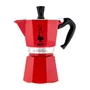 Bialetti Cafetera Italiana Moka Express 6 Tazas 300 ml Roja - Apta para Todo Tipo de Fuegos Excepto Inducción