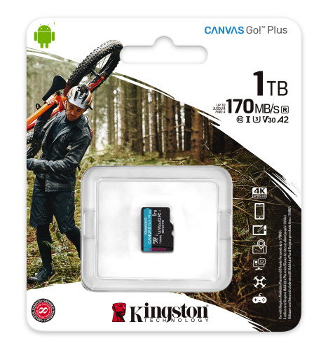 Kingston Technology Canvas Go! Plus 1 TB MicroSD UHS-I Clase 10 Kingston Technology Canvas Go! Plus 1 TB MicroSD UHS-I Clase 10