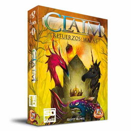 Sd games Juego de Mesa Claim Refuerzos: Mapas Expansión - Nuevos Lugares Mágicos, Fénix, Unicornios y Basiliscos - Para 2 Jugadores, 10+ Años
