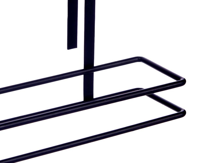Kinvara Soporte Negro Metal para Rollo de Cocina 34.5 x 18.5 x 9.5 cm (Set de 8)