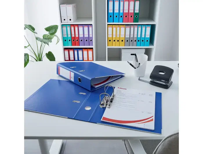 Esselte Archivador de palanca N1, Cartón Forrado, DIN A4, Lomo 75 mm, Color Azul