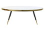 DKD Home Decor Mesa de Centro Urban 110x50x41.5 cm Acero y Espejo Dorado Negro