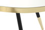 DKD Home Decor Mesa de Centro Urban 110x50x41.5 cm Acero y Espejo Dorado Negro