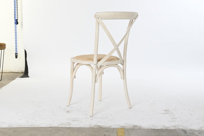 DKD Home Decor Silla Crossback Madera y Ratán Decape DKD Home Decor Silla Crossback Madera y Ratán Decape