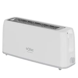 Solac Tostadora Buon Giorno, Modelo TL5418 (S96006300), Tostador de 1 Ranura Larga para 2 Rebanadas, 800 W, 6 Niveles de Tostado, Blanco