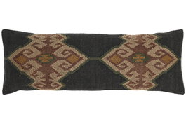 DKD Home Decor Cojín Kilim Multicolor Lana y Yute 30x85 cm (Pack de 2)