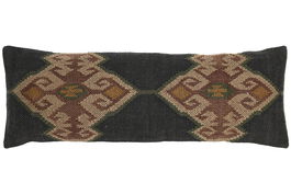 DKD Home Decor Cojin Boho Kilim Lana Yute Multicolor 85 x 30 cm (2 Unidades)