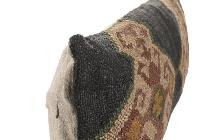 DKD Home Decor Cojin Boho Kilim Lana Yute Multicolor 85 x 30 cm (2 Unidades)