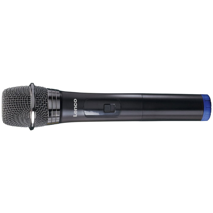 Lenco MCW-020BK Set de 2 Micrófonos Inalámbricos y Receptor Negro