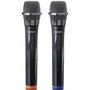 Lenco MCW-020BK Set de 2 Micrófonos Inalámbricos y Receptor Negro
