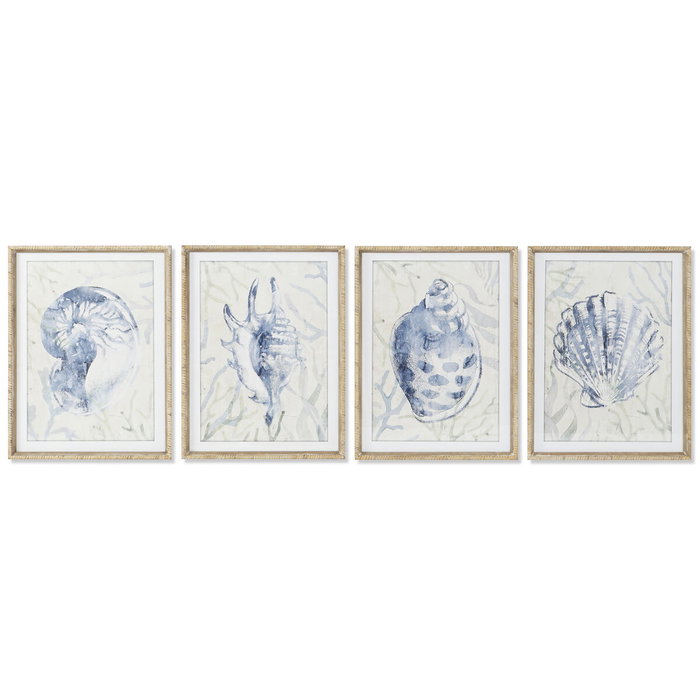 DKD Home Decor Cuadro Mediterraneo Azul Beige 2.5 x 60 x 45 cm (4 Unidades) DKD Home Decor Cuadro Mediterraneo Azul Beige 2.5 x 60 x 45 cm (4 Unidades)