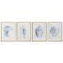 DKD Home Decor Cuadro Mediterraneo Azul Beige 2.5 x 60 x 45 cm (4 Unidades)