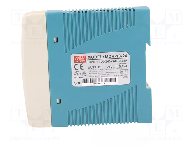 MEAN WELL MDR-10-24 Alimentador de impulso 10W 24VDC MEAN WELL MDR-10-24 Alimentador de impulso 10W 24VDC