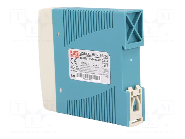 MEAN WELL MDR-10-24 Alimentador de impulso 10W 24VDC MEAN WELL MDR-10-24 Alimentador de impulso 10W 24VDC