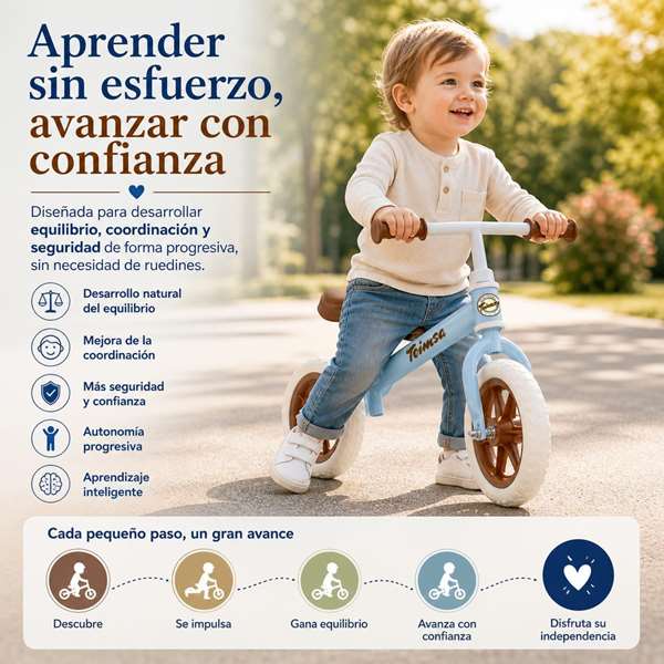 Toimsa Bicicleta sin Pedales 10" Azul Vintage (2-3 años)