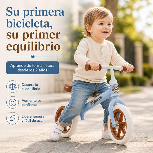 Toimsa Bicicleta sin Pedales 10" Azul Vintage (2-3 años)