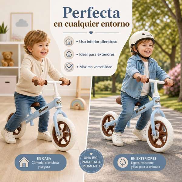 Toimsa Bicicleta sin Pedales 10" Azul Vintage (2-3 años)