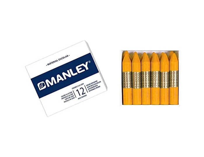 Manley Lápices de cera Unicolor ocre n.26, caja de 12 unidades Manley Lápices de cera Unicolor ocre n.26, caja de 12 unidades