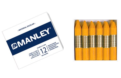 Manley Lápices de Cera Ocre n.26 Caja de 12 Unidades