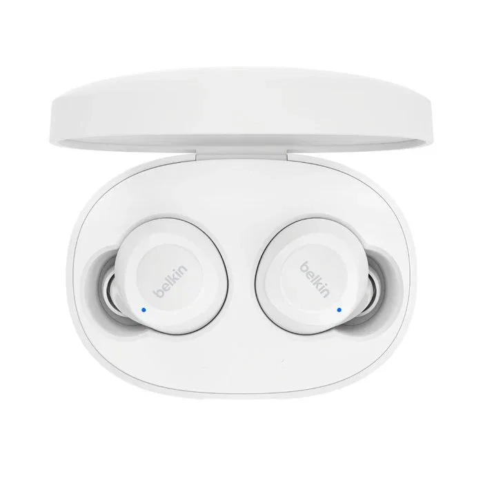 Belkin SoundForm Bolt True Wireless Auriculares Intrauditivos Bluetooth 5.2, 28h Autonomía, Resistencia IPX4, Blanco, AUC009BTWH