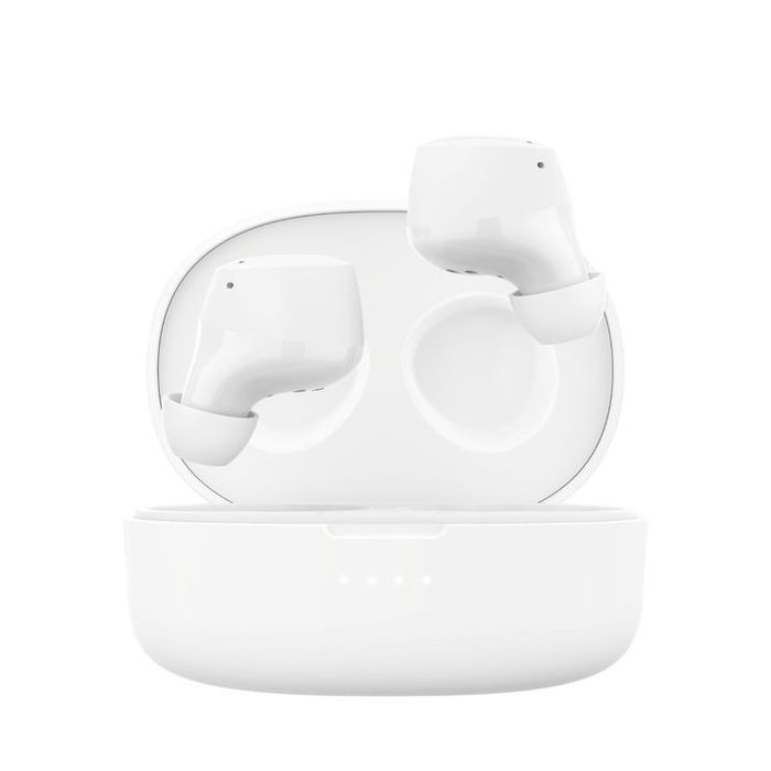 Belkin Auriculares Soundform Bolt AUC009BTWH Inalámbricos Bluetooth 5.2, Blanco, True Wireless, Resistencia IPX4, Hasta 28h Autonomía