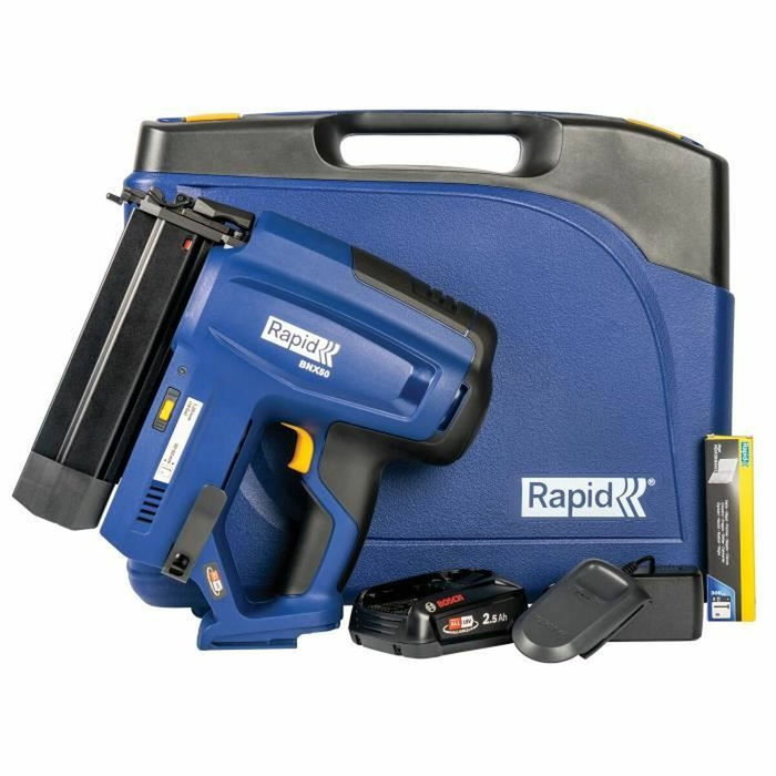 Rapid Clavadora a batería 18V BNX50 para 8/20-50mm con maletín, batería 2,5Ah y cargador