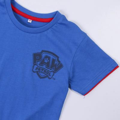 Camiseta Corta Single Jersey Punto Paw Patrol Azul 4 Años