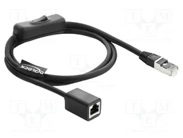 DeLOCK 81564 Prolongador Ethernet Cat6 F/UTP 1 m con interruptor