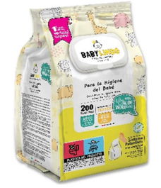 Inde Toallitas Húmedas Baby Lindo con Aloe Vera, 200 Unidades con Tapa, 12.9 x 17.7 x 14.7 cm (8 Unidades)