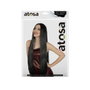 Atosa Peluca Morena Larga Lisa de 80 cm con Flequillo Elegante