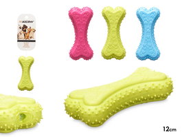 Mascow Hueso Plano de Silicona 12 cm Surtido Azul, Rosa, Verde (Set de 24)