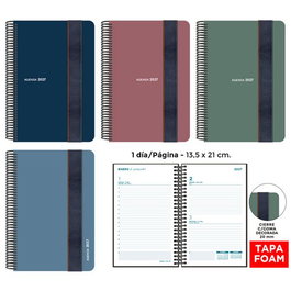 Senfort Agenda Anual 2027 Foam Seoul Espiral con Goma Surtido de 4