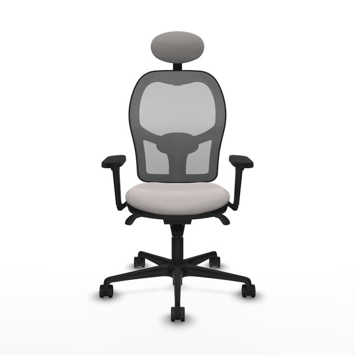 PIQUERAS Y CRESPO Silla de oficina Jorquera con mecanismo Sincro, Blanco y Gris