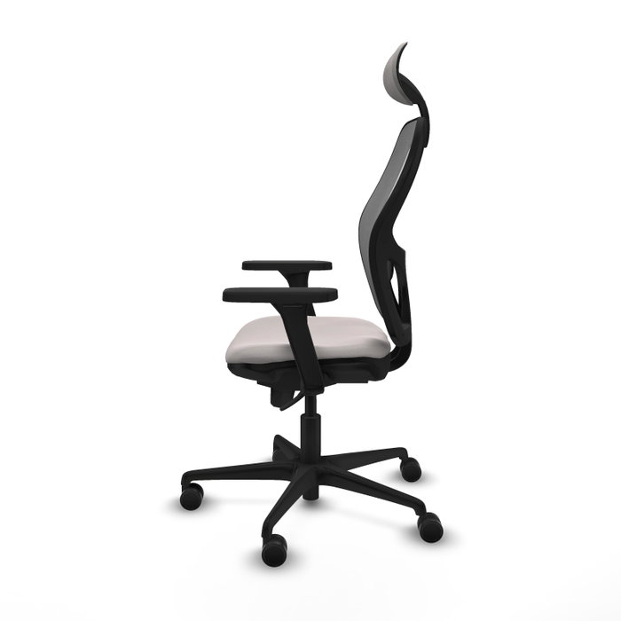 PIQUERAS Y CRESPO Silla de oficina Jorquera con mecanismo Sincro, Blanco y Gris