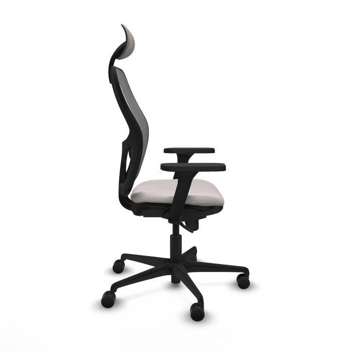 PIQUERAS Y CRESPO Silla de oficina Jorquera con mecanismo Sincro, Blanco y Gris