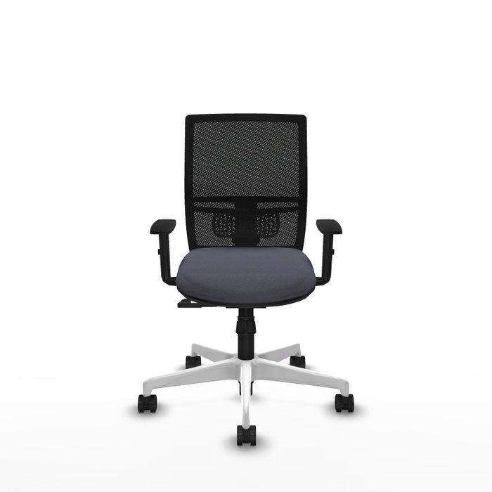 PIQUERAS Y CRESPO Silla de oficina Yunquera con mecanismo Sincro Gris oscuro y Negro