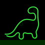 Forever Lampara de Neón LED Dinosaurio Verde - Luz Decorativa para Habitación, Salón, Bar o Restaurante - Alimentación USB