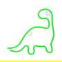 Forever Lampara de Neón LED Dinosaurio Verde - Luz Decorativa para Habitación, Salón, Bar o Restaurante - Alimentación USB