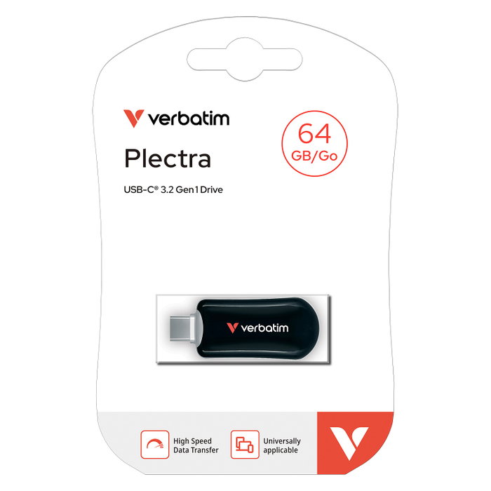 Verbatim Plectra Black 64GB USB-C Flash Drive
