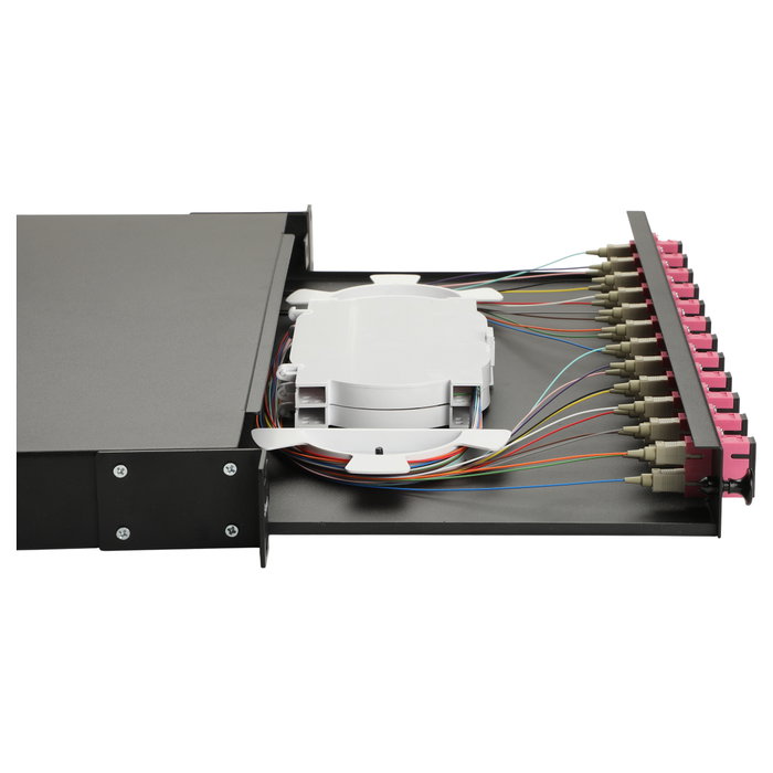EQUIP Caja de empalme de fibra óptica 12-Port SC-Duplex OM4 1U