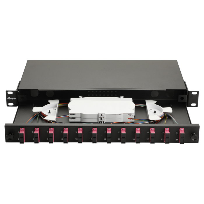 EQUIP Caja de empalme de fibra óptica 12-Port SC-Duplex OM4 1U