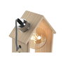 DKD Home Decor Lámpara de Sobremesa de Pino Marrón y Plateado