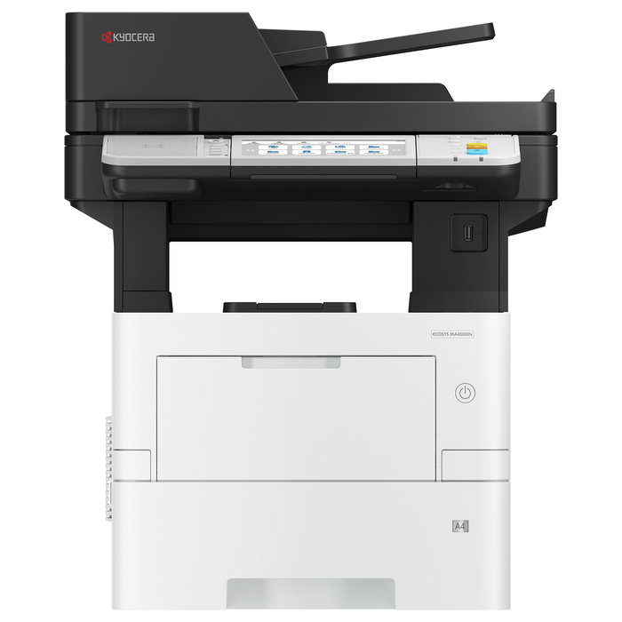 Kyocera ECOSYS MA4500ifx - Multifunción Láser B/N, 45 ppm, Duplex Automático, ADF, WiFi, 3 años Garantía Life Plus, A4, Gris/Negro