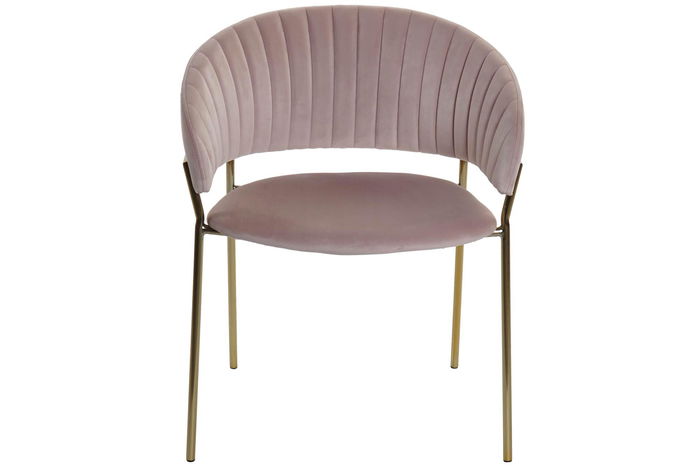 DKD Home Decor Silla Rosa Palo Dorado 53 x 73 x 58 cm (2 Unidades)