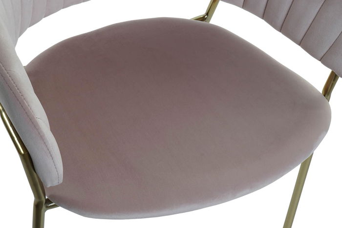DKD Home Decor Silla Rosa Palo Dorado 53 x 73 x 58 cm (2 Unidades)