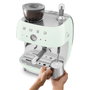 Smeg EGF03PGEU Cafetera espresso eléctrica manual estilo años 50, verde pastel