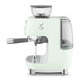 Smeg EGF03PGEU Cafetera espresso eléctrica manual estilo años 50, verde pastel